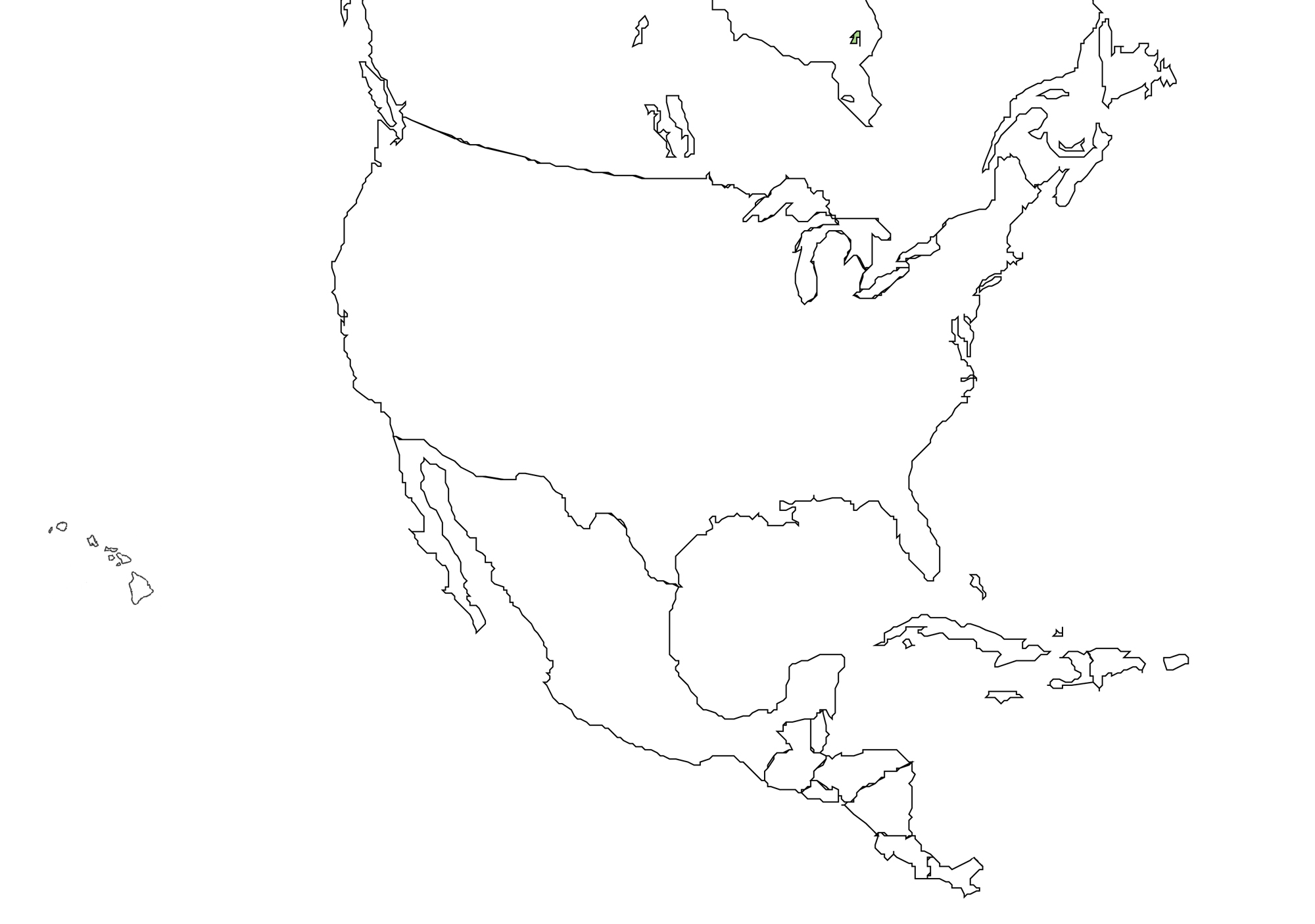 North America destination map